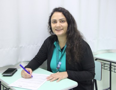 Consultora do Bernoulli Sistema de Ensino visita o colégio